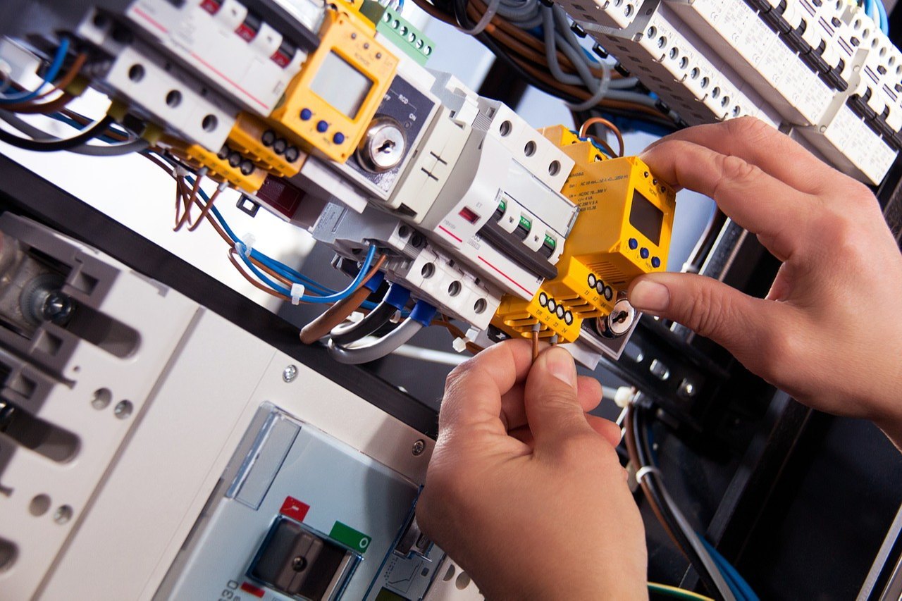 Engineers working on electrical systems